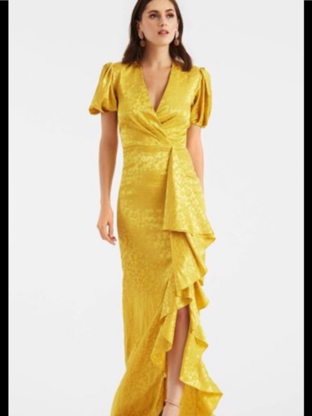 Sachin & Babi Fiona/Saoirse Mustard Gown 10